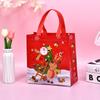 Navidad Transfronteriza No Tejido Santa Muñeco de Nieve Bolsa Bolsa Compras Regalo Plegable Bolsa de Almacenamiento de Regalos
