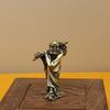 Colección de adornos de dieciocho Arhats de latón antiguo, retro, dragón, tigre, decoración de escritorio, cobre, hombre de bronce macizo en miniatura