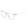 Óculos Ovais de Meia Armação Miding Podem Ser Equipados com Lentes de Grau, Óculos Lisos Fashionáveis de Alta Definição com Bloqueio de Luz Azul