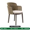 Mesa y silla de teca nórdica para exteriores, para patio, balcón, mesa de comedor y silla de ratán de madera maciza, muebles de exterior para jardín y villa.