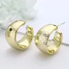 Pendientes de C-shape de Moda con Sentido de Diseño de Nicho para Mujer, Pendientes de Botón Versátiles y Modernos, Pendientes de Botón Geométricos, Joyería de Oreja Exquisita y Elegante para Mujer