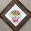 Mini Buquê de Tricô de Lã Feito à Mão Pingente de Flor de Mão Boneca de Algodão Crochê Acessórios DIY Material para Chaveiro