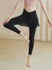 Calça esportiva de yoga falsa de duas peças de cintura alta para mulheres baixinhas, com design de malha que cobre o bumbum, alta elasticidade, justa ao corpo, adequada para dança, corrida e fitness