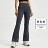 Pantalones Deportivos Acampanados, Pierna Ancha, Ligeramente Acampanados, Cintura Alta, Pantalones de Yoga Levanta Glúteos, Sensación de Segunda Piel, Fitness, Pilates, Diseño Sin Costuras Línea T para Mujer