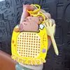 Creativo Dibujo de dibujos animados infantiles Sanrio Tablero de dibujo de bola de acero magnético de descompresión Llavero Lindo llavero Colgante pequeño para mochila