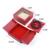 Caja de Regalo Heritage Cinturón Dorado con Acabado de Alta Gama, Etiqueta Dorada de Trébol de Cuatro Hojas, Joyero de Doble Apertura para Guardar Collares y Anillos, Al por Mayor en Stock