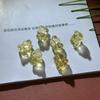 Cristal Amarelo Pixiu Cubo de Açúcar Laço de Pêssego Dupla Ponta Superfície de Corte Acessórios de Escultura DIY Versátil Cristal de Imitação