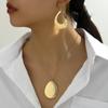 Tendência Transfronteiriça Explosiva Versátil Colar Vazado Gota d'Água Brincos Longos Femininos Brincos Geométricos Personalizados Femininos