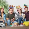 Decoración para Fiesta Temática de Fútbol Accesorios Abanicos Fans Copa del Mundo Diademas para Animar Llama de Fútbol Diademas de Fútbol