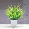 Flores Artificiais de Simulação Decorações Criativas para Mesa de Casa Flores de Plástico Grama Artificial Plantas Verdes Decorações de Interior Mini Decorações Bonsai