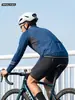 Maillot de Ciclismo de Manga Larga Aisou Primavera/Verano con Media Cremallera, Transpirable y que Absorbe la Humedad, para Bicicleta de Montaña y Carretera 6055