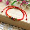 Cuerda de Mano de la Suerte Tejida a Mano Colorida Nudo de Piña Cuerda Roja Pulsera Festival del Bote Dragón Pulsera de Cuerda Colorida
