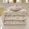 Tela arrugada estampada de algodón lavado modelo A nuevo, colcha rellena de algodón, colcha de una pieza para primavera y otoño, colcha de invierno suave y agradable para la piel
