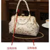 Bolso Cheongsam Estilo Chino Retro Nuevo Terminado con Falda de Cara de Caballo Hanfu Bolso Portátil Dorado Cruzado