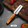 Venta al por mayor de cuchillo para caña de azúcar con mango de madera de acero inoxidable, cuchillo para piña, raspador de melón, cuchillo para caña, raspador, cabeza plana, cuchillo para pelar frutas y piñas