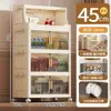 Armário de Armazenamento sem Instalação, Armário de Armazenamento de Roupas para Quarto, Prateleira de Armazenamento Dobrável Simples Multicamadas para Casa, Banheiro, Cozinha