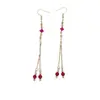 Nuevos Pendientes Retro de Borla Larga Roja Estilo Chino para Mujer, Diseño de Nicho, Pendientes Versátiles de Gama Alta Étnicos para Vestido Qipao