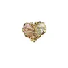 Chapado en Oro Electroplateado de Cobre Clad 18K Alta Retención de Color Corazón Lazo Múltiples Pasadas DIY Accesorios para Joyería Fabricante Mayorista