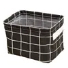 Suministro Directo de Fábrica Estilo Pastoral Simple Caja de Almacenamiento de Escritorio Plegable Bolsa de Almacenamiento de Cosméticos Mini Caja de Papelería de Tela