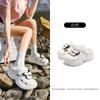 Zuecos de Suela Gruesa Estilo Coreano para Mujer, Aumento de Altura 7.0 Verano Exterior Eva Aumento de Altura Antideslizantes Puntera Cerrada Pantuflas de Playa
