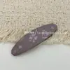 Nuevo Pinza para Cabello Floral Rosa Loto Estilo Chino, Pinza Ovalada Gota de Agua para Flequillo Lateral, Pasador Suave y Elegante