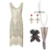 Vestido Vintage Amazon de los Años 20 S-4XL con Bordados, Lentejuelas y Borlas, Vestido de Noche Gatsby, Estilo Europeo y Americano