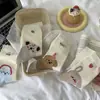Calcetines de longitud media para mujer, estilo japonés, con lindos animales de dibujos animados, para primavera y otoño, 100% algodón, suaves y modernos, con diseños de koala, oso y conejo, perfectos para un look casual