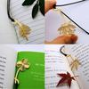 Novo livro de papelaria coreano bookzzicard marcador de página de planta requintado marcador de página de metal série diária