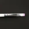 Pincel para decoración de uñas varilla blanca pelo morado pluma para fototerapia pincel plano pincel para uñas de fototerapia pluma de gel herramienta para decoración de uñas