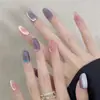 Explosões do TikTok Usam Peças de Unha Sentido Avançado Cor Olho de Gato Peças de Unha Manuais Pré-fabricadas Unhas Postiças Versáteis de Verão