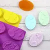 Molde de silicona para pastel, gelatina, jabón frío hecho a mano, de 6 piezas, forma ovalada de abeja, para hornear de forma creativa DIY