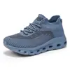 Novos sapatos de malha respirável com sola grossa, absorventes de choque e leves para comércio exterior, tênis esportivos casuais da moda para homens, sapatos da moda atacado