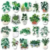 20 Peças de Ímãs de Geladeira Magnéticos Macios de Plantas Verdes, Venda Quente Transfronteiriça Personalizada Pequenas Plantas Verdes Frescas em Vasos Adesivos Magnéticos à Prova d'Água
