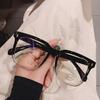 Gafas anti-radiación anti-luz azul para mujer estilo coreano marco elegante personalizado que estiliza la cara pequeña red social liso todo-partido gafas lisas moda hombre