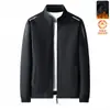 Otoño e Invierno 2025 Nuevo Estilo Chaqueta de Terciopelo con Cuello Alto Moda Masculina Versátil Cortavientos Chaqueta Casual para Exteriores Máxima Tendencia