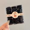 Diadema de Goma Elástica Desechable Negra Cuerda para el Cabello Banda Elástica para el Cabello Alta Elasticidad Banda para el Cabello para Niños Accesorios para el Cabello Tocado para Mujeres