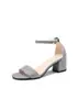 Sandalias para Mujer 2026 Verano Nuevo Estilo Coreano Correa Única Hebilla Sandalias Simples de Tacón Grueso Zapatos de Moda de Tacón Medio para Mujer Tendencia