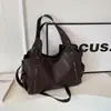 Bolsa de mano transfronteriza, gran capacidad, nuevo estilo otoño/invierno, se puede llevar cruzada, adecuada para ir al trabajo, versátil, diseño retro, bolso de hombro, bolsa grande para debajo del brazo
