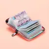Portatarjetas de Cuero Suave Genuino para Hombre, Anti-Magnético, Ranuras Múltiples para Tarjetas, Portatarjeta de Identificación Ultradelgado para Mujer, Antirrobo, Portatarjetas Bancarias de Gran Capacidad