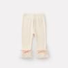 Calça Legging Patchwork Nova Estilo Outono 2025 para Bebês e Crianças Pequenas Meninas, Estilo Coreano Fashionável Versátil Fofa de Tela Tendência