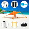 Toldo de Praia Lycra Transfronteiriço Proteção Solar Externa e Frescor Lycra Elástico em Quatro Lados Tenda Toldo para Acampamento à Beira-Mar