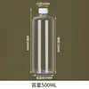 Botella dispensadora transparente de pequeño diámetro, botella sellada con alcohol, botella de plástico con tapa de rosca, botella de plástico de tamaño de prueba de muestra