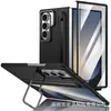 Funda para Samsung Z Fold8 Ultra Ranura para Bolígrafo Dorado Funda Plegable para Teléfono 7/6 Funda y Película Integradas Cubierta Protectora Anti-Caídas