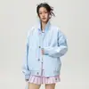 Jaqueta minimalista estilo americano de Jack com fivela de avião, modelo de primavera unissex, moderna, folgada, casual, versátil, casaco com gola alta