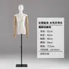 Mannequin Feminino de Meio Corpo com Cobertura de Tecido, Novo Suporte de Exibição com Mãos Móveis para Vitrine de Loja de Roupas