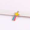 Pulseira Colar DIY Material de Joalheria Acessórios Pingente Pingente Arco-Íris Gotejando Óleo DIY Brincos Chaveiro Acessórios