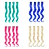 Peluca Larga Rizada de Colores Transfronteriza Peluca Europea y Americana de Una Pieza para Mujer Fibra Química Seda de Alta Temperatura Accesorios para el Cabello Extensiones de Cabello Sin Costuras