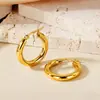Amazon Pendientes de Acero de Titanio Transfronterizos para Mujer en Stock Venta al por Mayor Oro Nicho Otoño e Invierno Pendientes de Botón que No se Desvanecen Joyería Geométrica