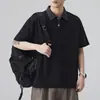 Ropa para Hombre Xintang 2026 Verano Nueva Camisa Polo para Hombre con Cuello de Solapa, Manga Corta, Ligera, Marca de Moda, Camisa Polo de Manga Tres Cuartos