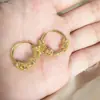 Aretes de los Doce Signos del Zodiaco de Moda en Tiktok para Mujer, Cuentas de la Fortuna de Nicho, Nuevo Diseño de Estilo Chino, Pendientes Gráficos de Lujo Ligero de Gama Alta, Modernos